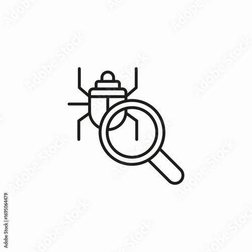 software bug detection icon sign vector