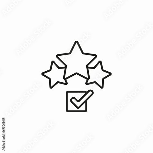 successful rating stars icon sign vector