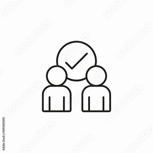 team decision approved icon sign vector