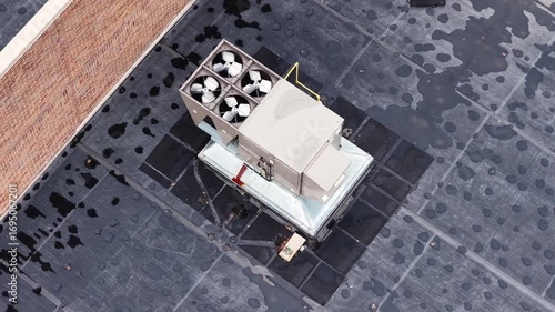 HVAC system on a rooftop