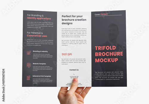 Hand Holding Tri-Fold Brochure