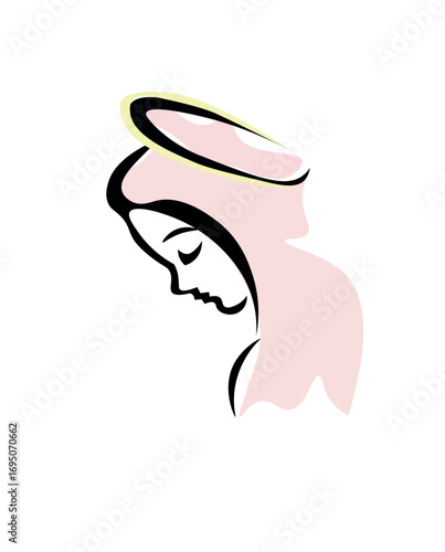 Blessing Virgin Mary, vector ilustration