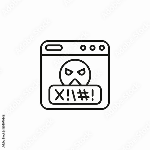 website malware warning icon sign vector