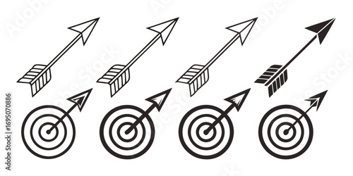 Arrows and Targets Symbolizing Success and Goals
