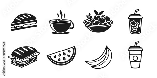 Assortment of Food and Drink Icons