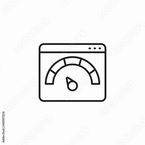 website speed performance icon sign vector
