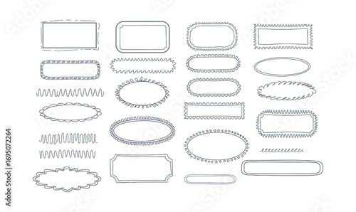 Hand-Drawn Sketchy Frames & Borders  Vector Packs