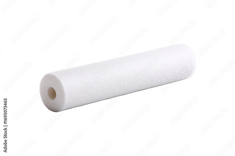 Fototapeta premium White cylindrical water filter cartridge on white background