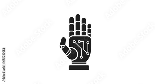 Robotic Hand with Circuit Board Details.