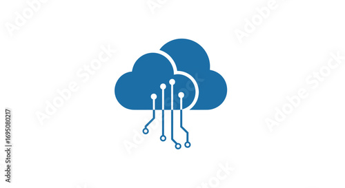 Cloud Computing Digital Technology Network Icon.