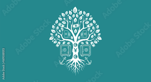 Symbolical Tree Graphic Design.