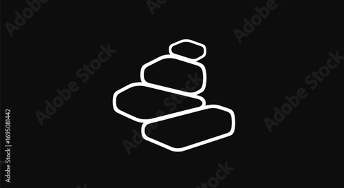 Stacked balanced stones symbolizing peace and harmony.