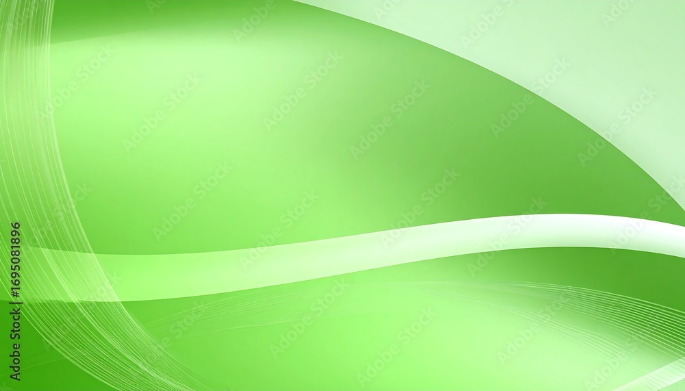 Obraz premium A smooth, flowing design with soft, light green and white tones.