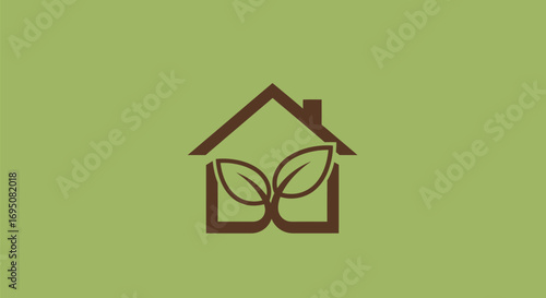Eco Friendly House Logo Design.