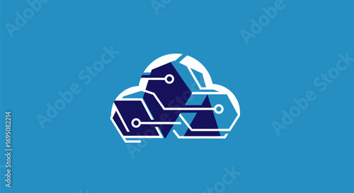Cloud Computing Technology Illustration.