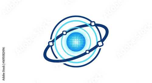 Global Network Representation: A Symbol of Modern Technology and Connectivity.