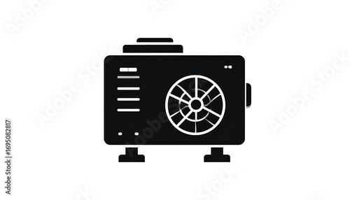 Silhouette of a HVAC unit