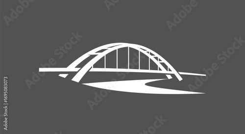 Bridge Illustration Over Waterway.