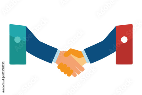 Illustration of a Business Handshake Symbolizing Agreement and Professional Cooperation
