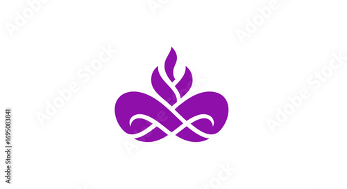 Stylized Infinity Symbol with Flame: Balance and Eternity.