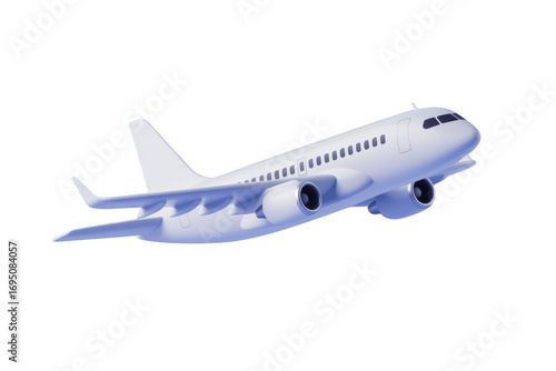 Wallpaper Mural 3d icon of a white passenger airplane isolated on transparent background, ready for travel and transport Torontodigital.ca