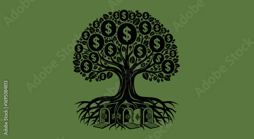 Money Tree Symbol of Wealth and Prosperity.