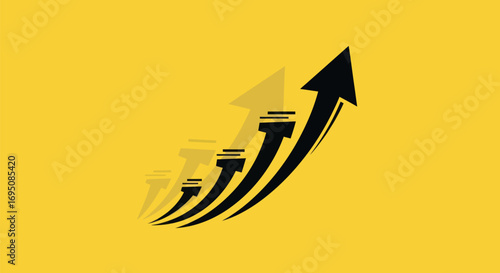 Upward Trending Arrows Representing Business Growth.