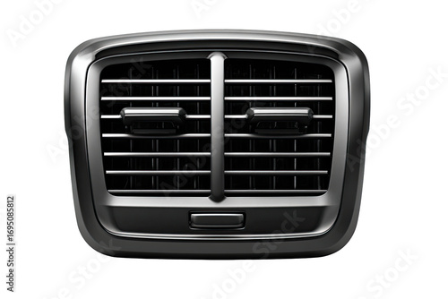 Car AC vent, close-up, dark background, automotive parts