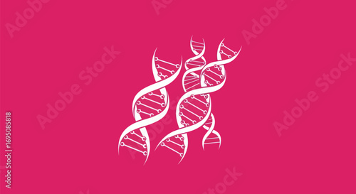 DNA Double Helix Illustration for Science and Medical Concepts.