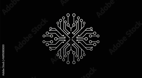 Elegant circuit board design representing advanced technology and digital innovation.