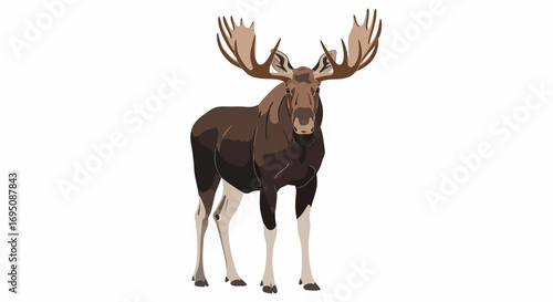 Dynamic reindeer leaping across a white space, perfect for branding, logos, and holiday designs