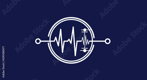 Abstract Sound Wave Graphic Design.
