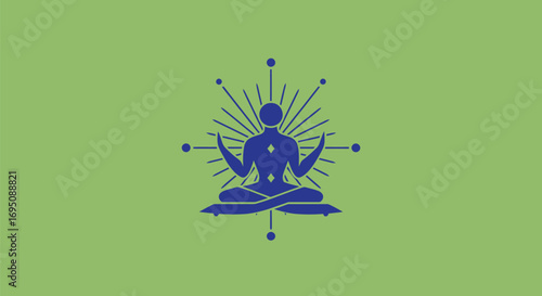 Meditative Silhouette: Inner Peace and Spiritual Enlightenment.