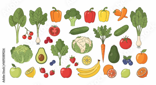 Delightful illustration of the growing process of vegetables and fruits with cute character farmers