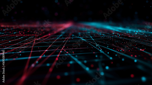 futuristic cyber grid lines