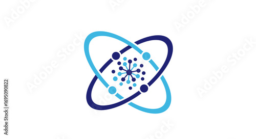 Atom Illustration: A Detailed and Abstract Scientific Representation.