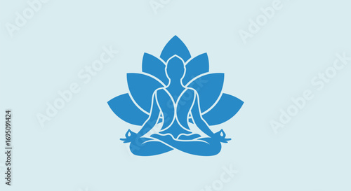 Peaceful Yoga Pose Meditation Spiritual Practice.