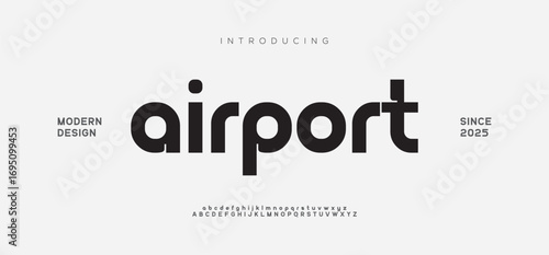 Modern Bold logo alphabet font. Typography abstract minimalist sans serif technology, electronic, digital, music, movie, creative logos fonts. vector illustration

