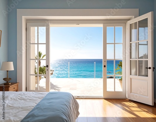 Coastal bedroom with ocean view
