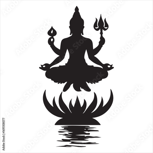 The Creator and the King Brahma and Maveli Silhouettes