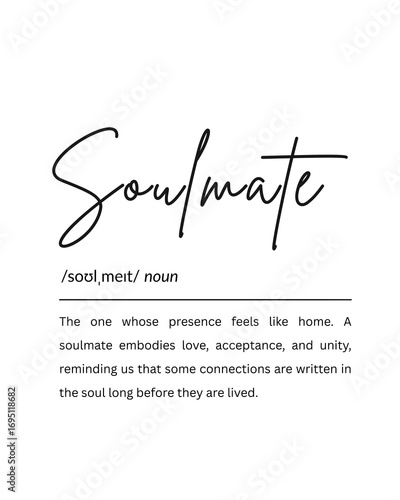Photos Soulmate Quote Printable Wall Art – Wedding Gift, Anniversary Gift, or Romantic
