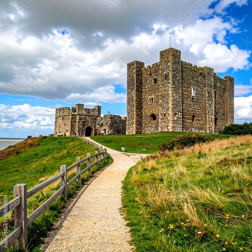 Coastal castle landscape