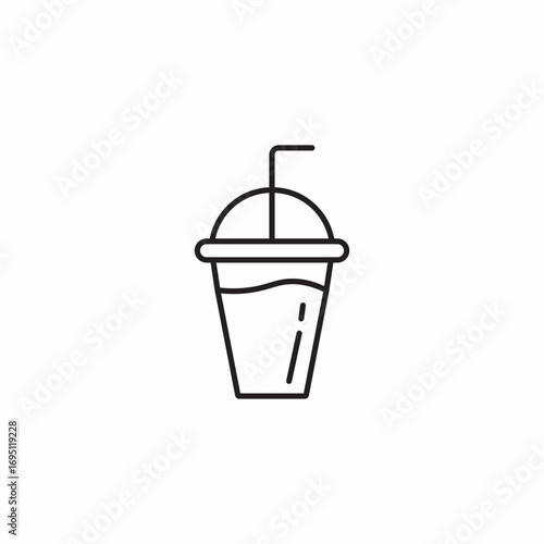 a tasty smoothie icon sign vector