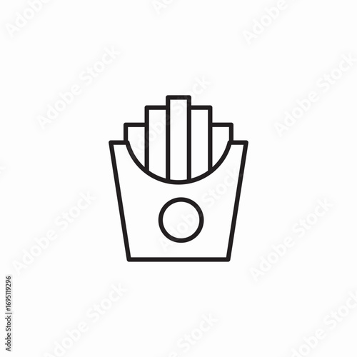 an order of fries icon sign vector