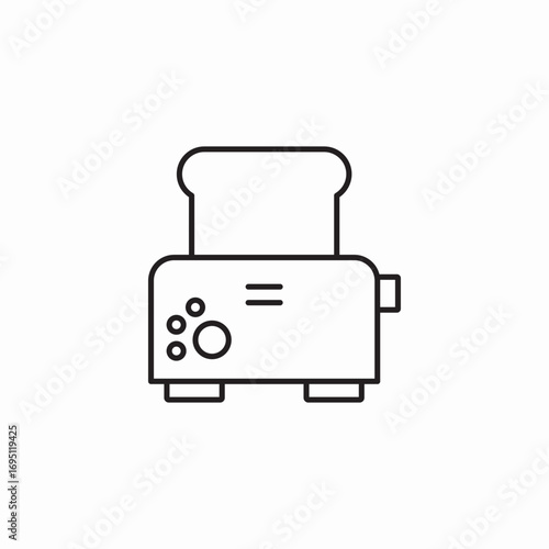 Wallpaper Mural bread toaster kitchen icon sign vector Torontodigital.ca