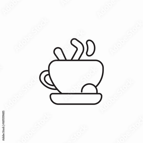 coffee cup splash icon sign vector