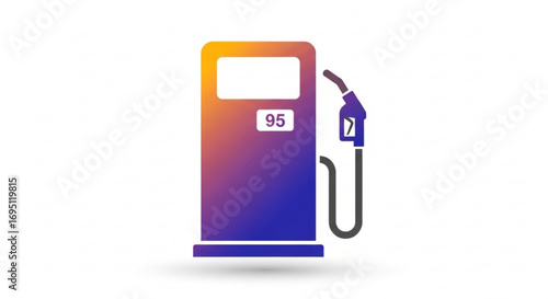 Illustration of a gas station pump, symbolizing fuel and transportation
