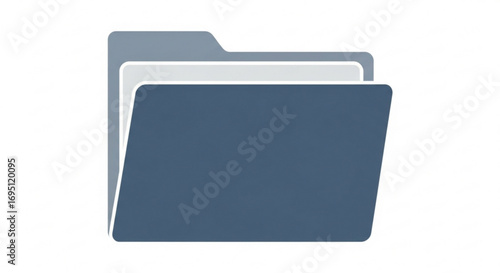 Organized digital space a file folder icon represents data management and storage