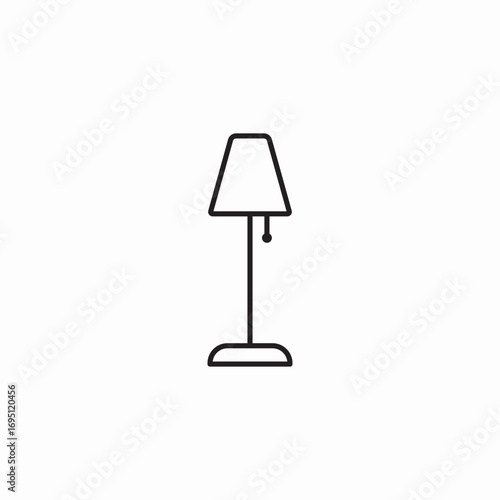 floor standing lamp icon sign vector