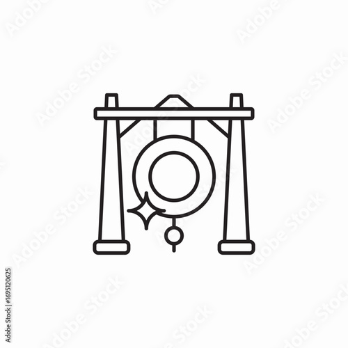 gong sound relax icon sign vector